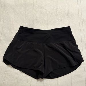 Black Lululemon 2.5” Speed Up Shorts